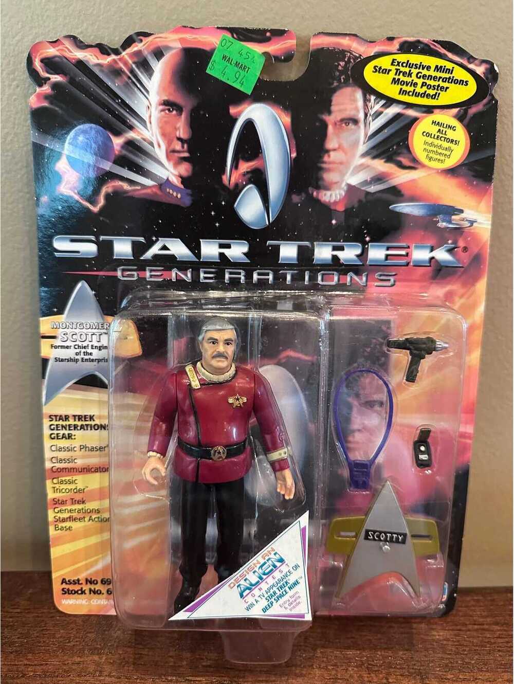 Vintage Star Trek Generations Action Figures - Montgomery Scott